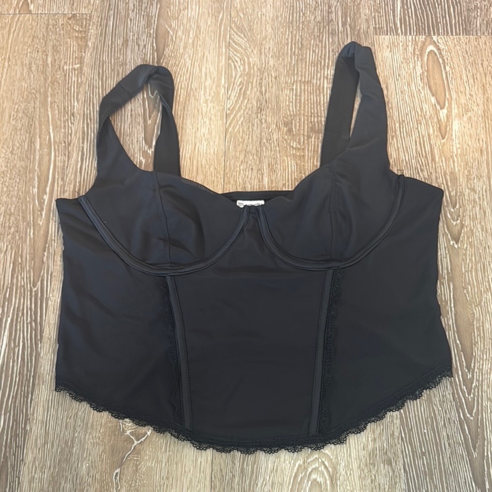 No Boundaries Black Structured Bra Top